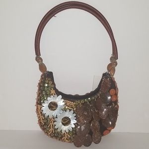 NWT Beads,  Shells, Decorated Purse Handbag